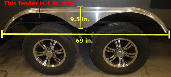 FENDER SKIRT - 1" X 69" X 9.5" ALUMINUM FENDER