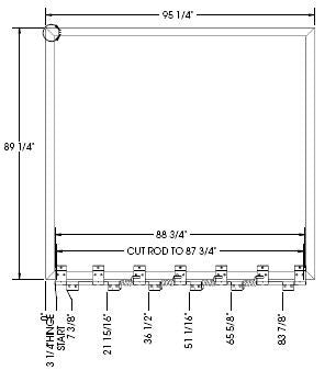 Garage - Ramp - Door - 94" x 88" - Foam Core - w/HD Extrusions - White