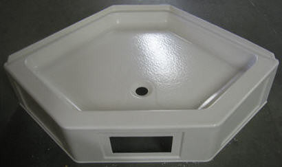 Shower - Pan - 32" x 32" - Ctr Drain - 9 1/2" Skirt - w/Access - Parch