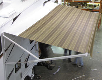 Awning - Fabric Only - 17' - Single Side - Bark - 9100 Series