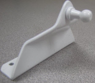 Bracket - Door - Gas Strut - 11 Ga. - Offset - White