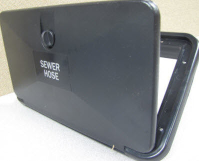 Cover - Hatch - Sewer Hose - Black - w/Pad Printing