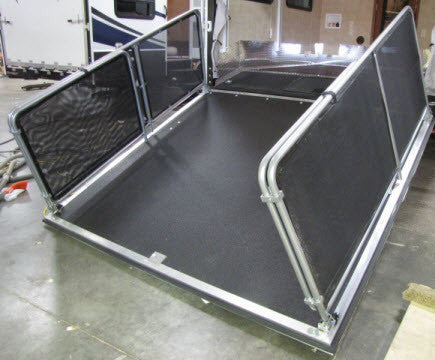 Garage - Ramp Door - Patio Railing Kit - Alum - 93 1/4" W x 87 1/4" H - w/Brackets