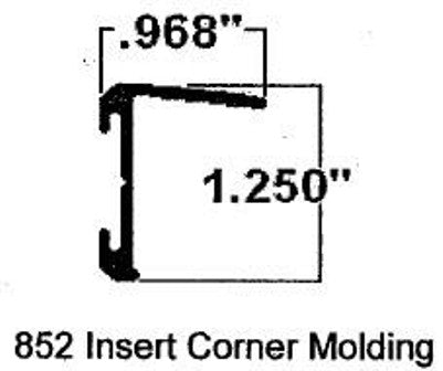 Trim - Corner Insert - T-4 Long Leg - 108" - Black