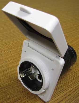 Recept - 125/250v - 50A - Inlet - Epicord - White - Import