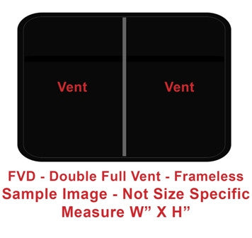 Window - 48" x 22" - FVD - Grey 20 - Temp - Black - w/Screen - Frameless - F300-43203