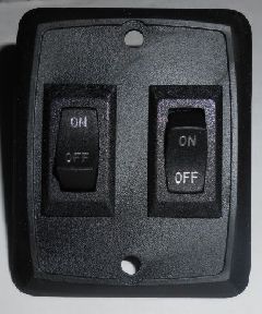 Switch - 12v - On/Off - w/Plate - Black - 2G - Sigma - 7215-130