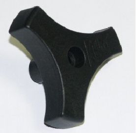 Window - Knob - Round - Three Point - Black