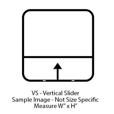 Window - 24" x 22" - VS - Grey 20 - Temp - Black Frame - 8800-44143