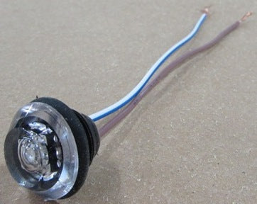 Light - Clearance - 1" - Round - Blue - LED - Clear Lens