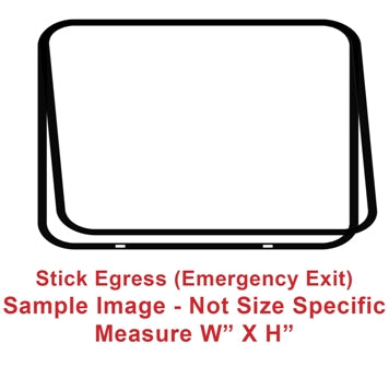 Window - 36" x 22" - Stick Egress - Dark Glass - Temp - Black Frame - 1 7/8" Ring