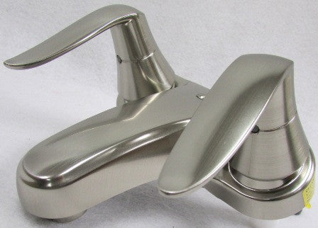 Faucet - Lavatory - 4" - Leaf Handles - Plastic - Satin Nickel