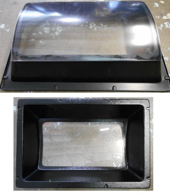 Skylight - 14 X 22 GL Top Crowned - Clear/Black
