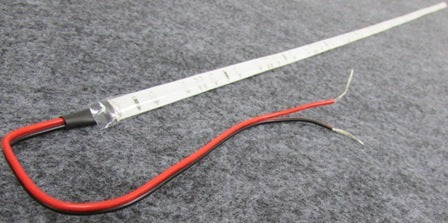 Light - LED - 28"- Flex Strip - White PCB - Blue LED - 12" Wire Leads - LI AGIULSTT28WHB12