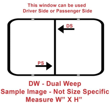 Window - 24" x 29" - DW - Grey 20 - Temp - Black Frame - 8800