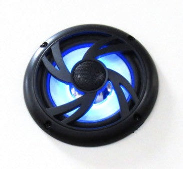Radio - Speaker - Black - 5 1/4" - Marine - w/3 Color Changing LED - New Grill Style