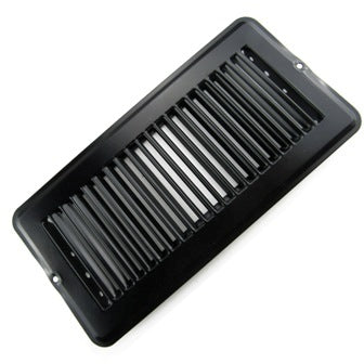 Grill - Register - Floor - 4" x 10" - w/Support Bracket - Black