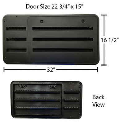 Refrigerator - Vent - Large Sidewall - Black