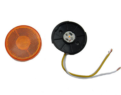Light - Marker - Low Profile - Round - LED - Amber - w/Gasket - set of 2