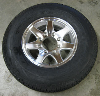 Tire - Rim Only - Tireco - 16" x 6" - 7 Spoke - 8-6.5 - Alum