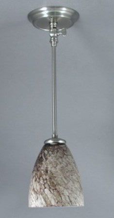 Light - Pendant - 12V - Locking - w/Glass - Antique Silver - New Style - w/1076 Bulb
