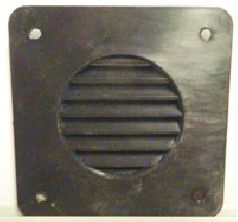 Battery - Vent - Face Plate - Louvered - Black