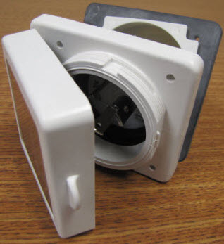 Recept - Inlet - 30 Amp - Power Cord - White