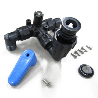 Valve - Plastic - Bypass - w/Pex Elbow - No Plate - Blue Handle - Convenience Center