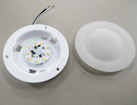 Light - Ceiling - 4.4" - 12V - LED - w/Large Glantastic Kit - White Glass Lens - 160/Ctn