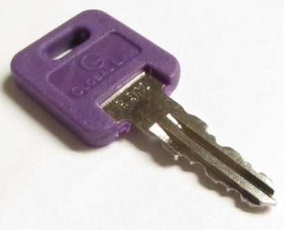Key - Bitted Key - G-342 - w/Single - Key Code Stamped On Key - Global