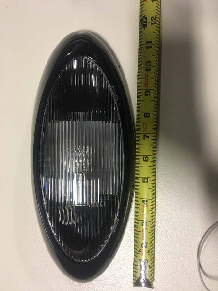 Light - Scare - Oval - Black - Clear Lens