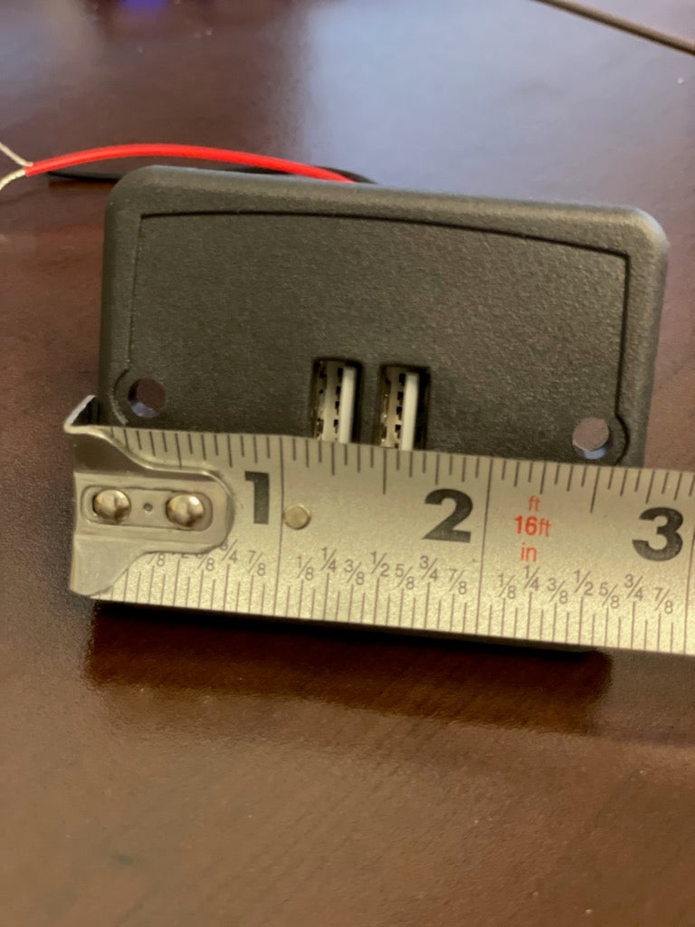 DUAL USB WALL CHARGER - 12V - BLACK