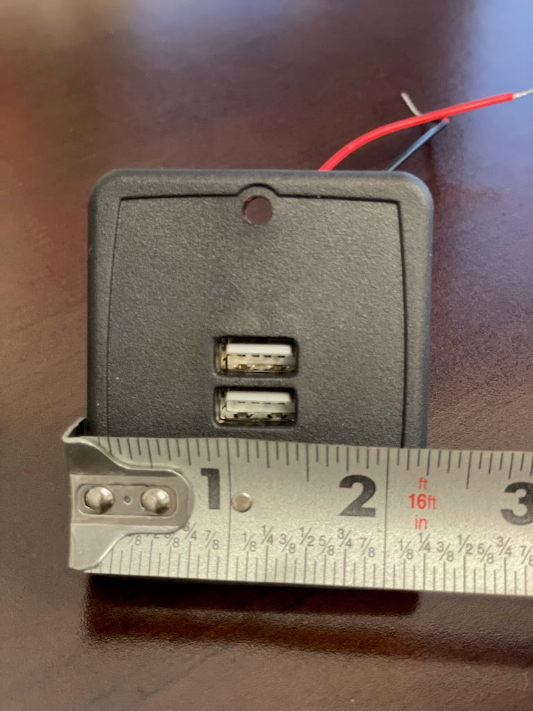 DUAL USB WALL CHARGER - 12V - BLACK